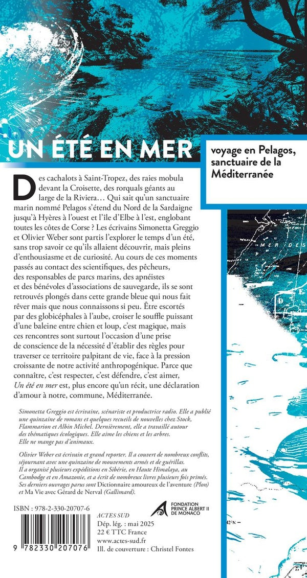 Back cover of Un été en mer : Voyage en Pélagos, sanctuaire de la Méditerranée