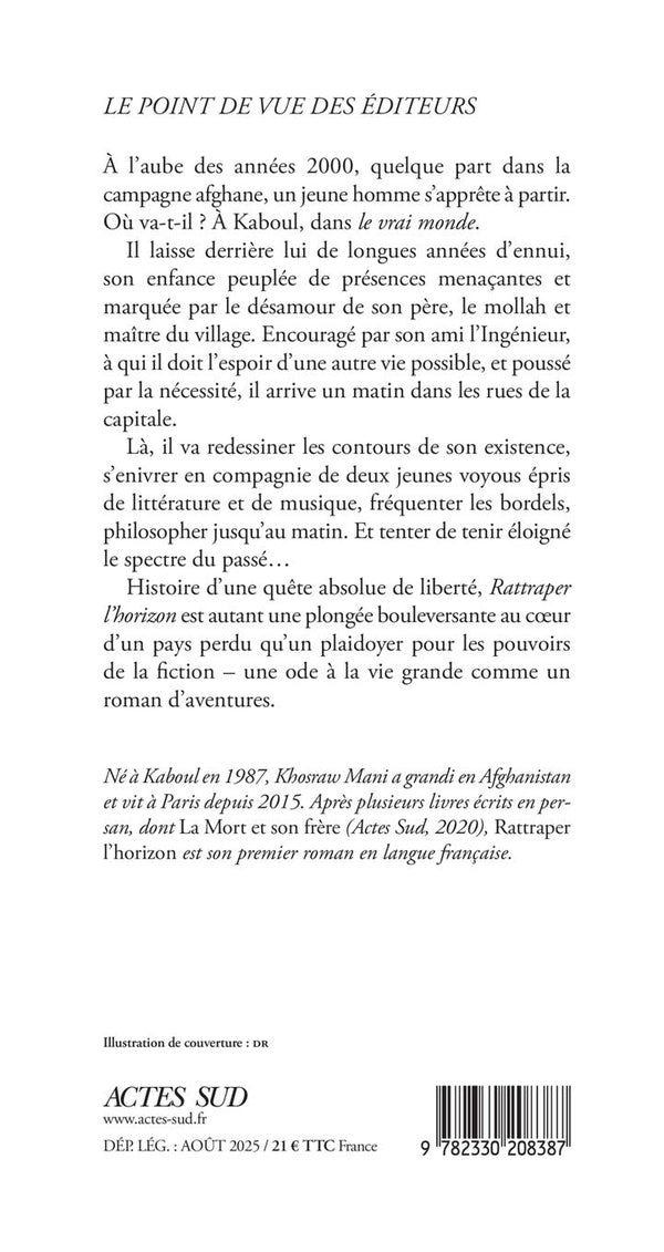 Back cover of Rattraper l'horizon