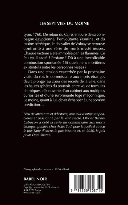 Back cover of Les Sept Vies du moine : Une enquête du commissaire aux morts étranges