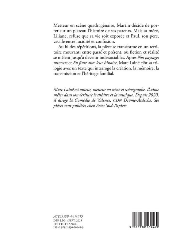 Back cover of La Chambre de l'écrivain