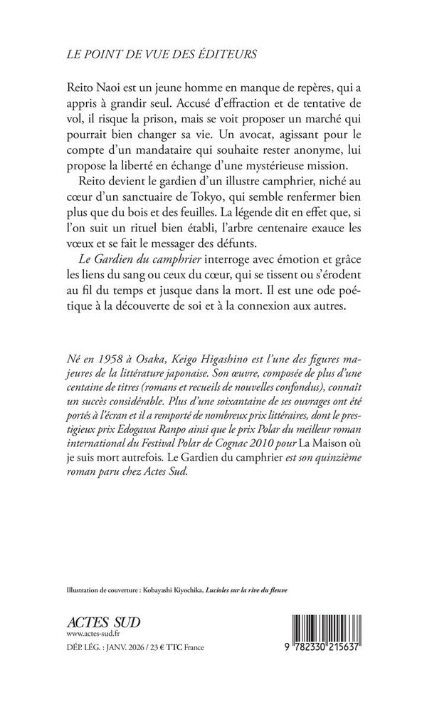 Back cover of Le gardien du camphrier