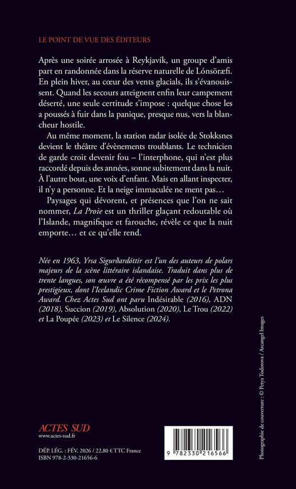 Back cover of La proie