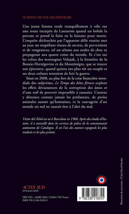 Back cover of Le Temps des bêtes féroces