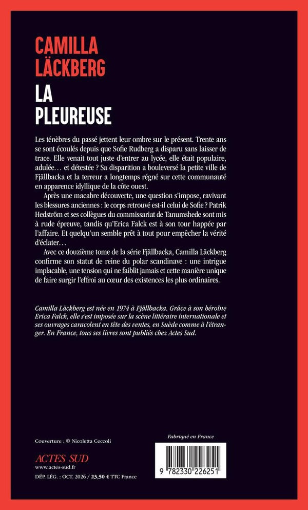 Back cover of La Pleureuse