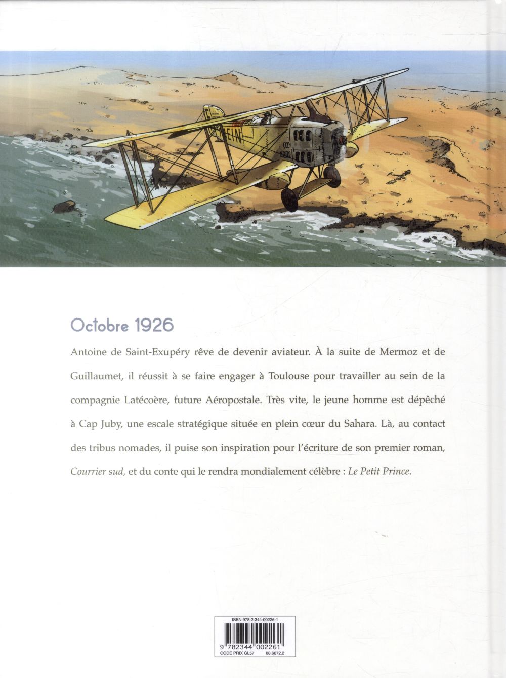 Back cover of Saint-Exupéry Tome 1 : le seigneur des sables