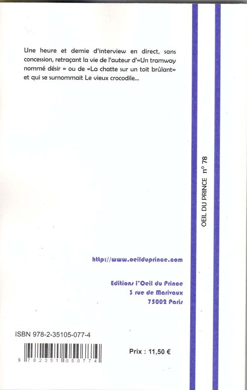 Back cover of Appelez-moi Tenessee