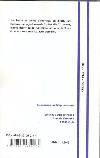 Back cover of Appelez-moi Tenessee