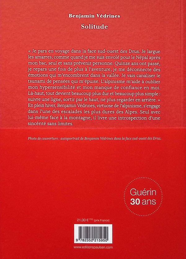 Back cover of Solitude : Mon rendez-vous avec les Drus