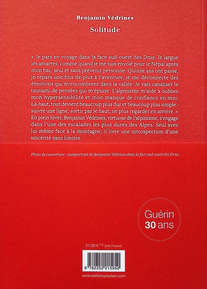 Back cover of Solitude : Mon rendez-vous avec les Drus