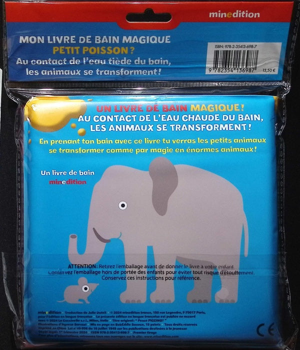 Back cover of Mon livre de bain magique : Petit poisson ?