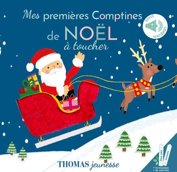 Front cover of Mes premières comptines de Noël à toucher