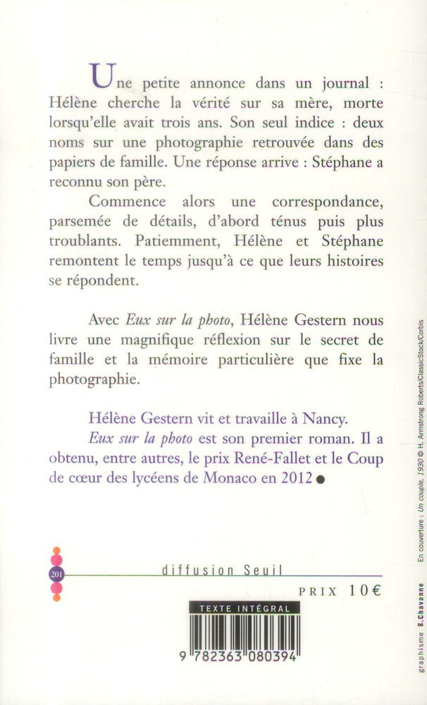 Back cover of Eux sur la photo