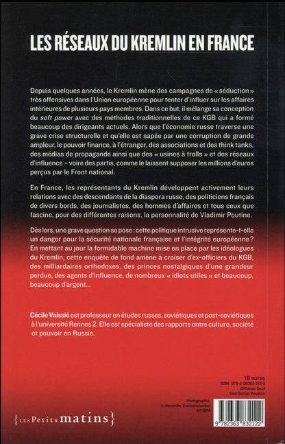 Back cover of Les réseaux du Kremlin en France