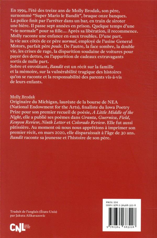 Back cover of Bandit ; mémoires d'une fille de braqueur