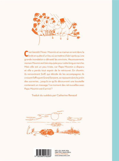 Back cover of En route pour la vallée des Moomins