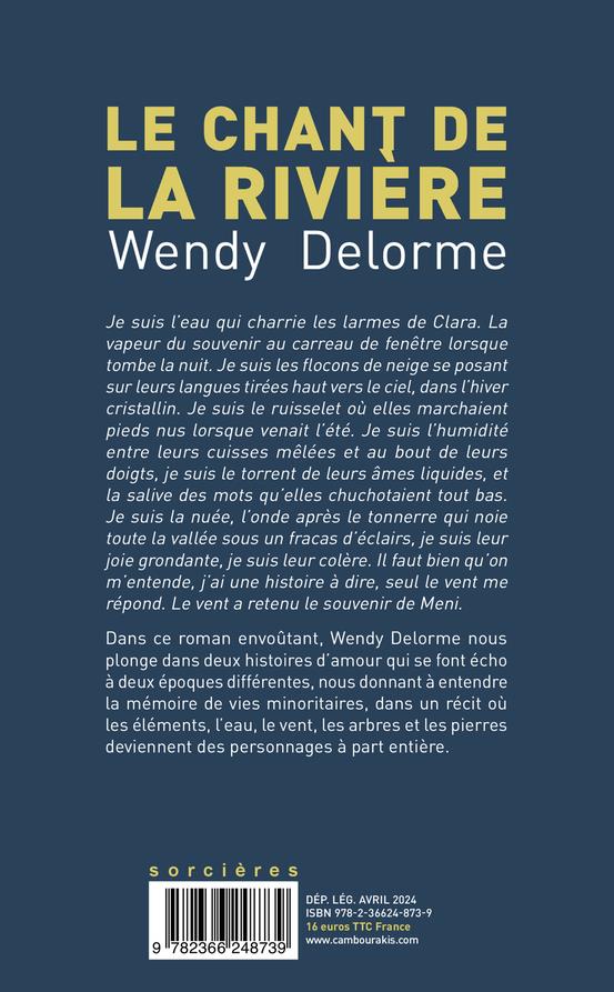 Back cover of Le chant de la rivière
