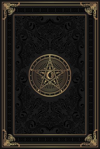 Front cover of Grimoire vierge pentacle lunaire : noir