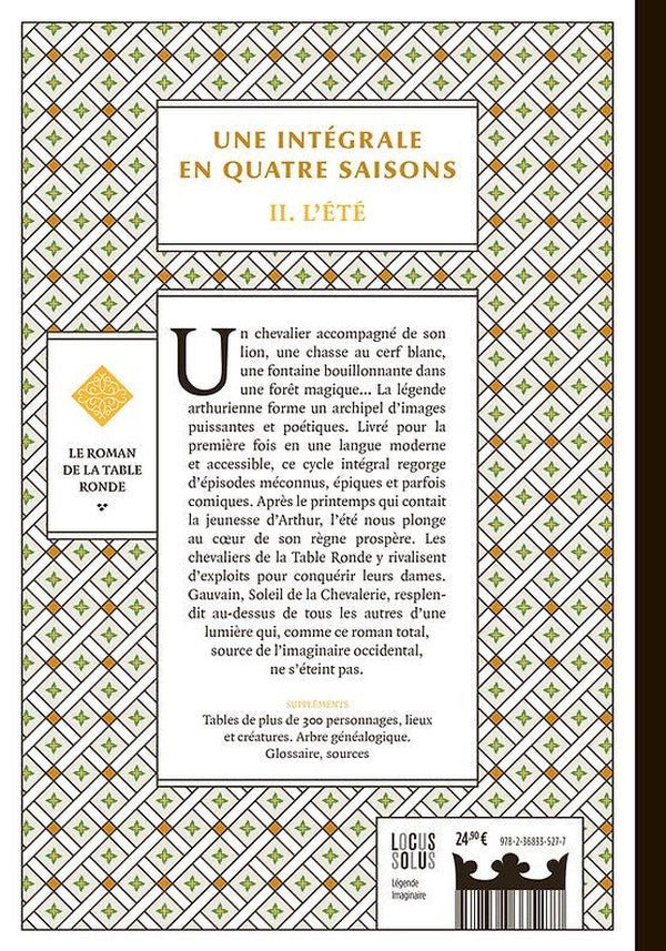 Back cover of Arthur, cycle intégral Tome 2 : L'été : Le roman de la Table ronde