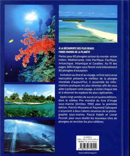 Back cover of Le tour du monde en 80 plongées