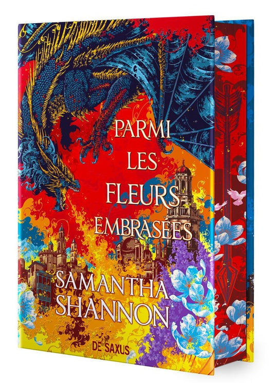 Front cover of Parmi les fleurs embrasées                     (Édition collector jaspée)