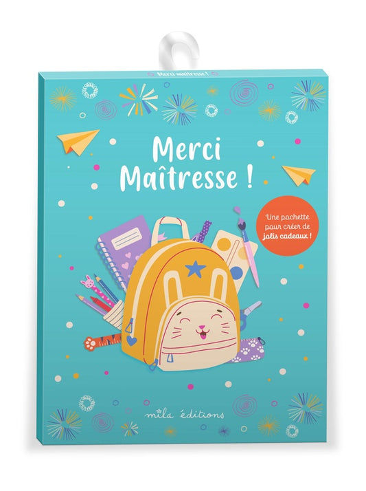 Front cover of Merci Maîtresse ! : Une pochette pour créer de jolis cadeaux