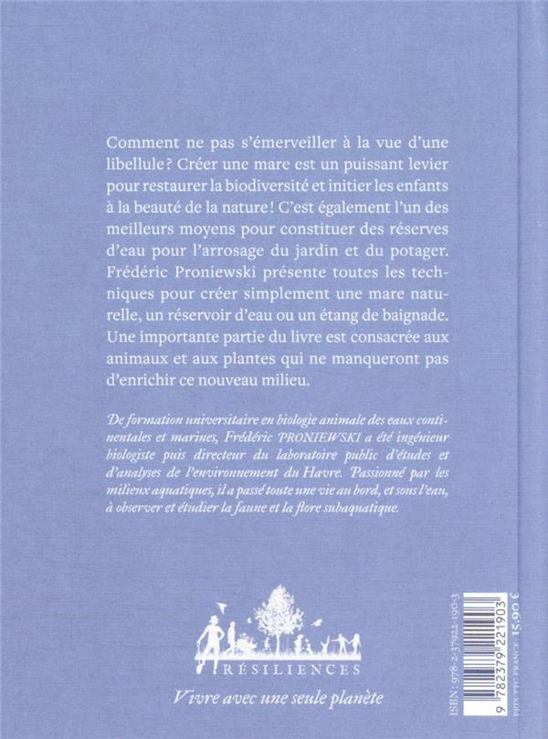 Back cover of Créer une mare un point d'eau, une baignade naturelle