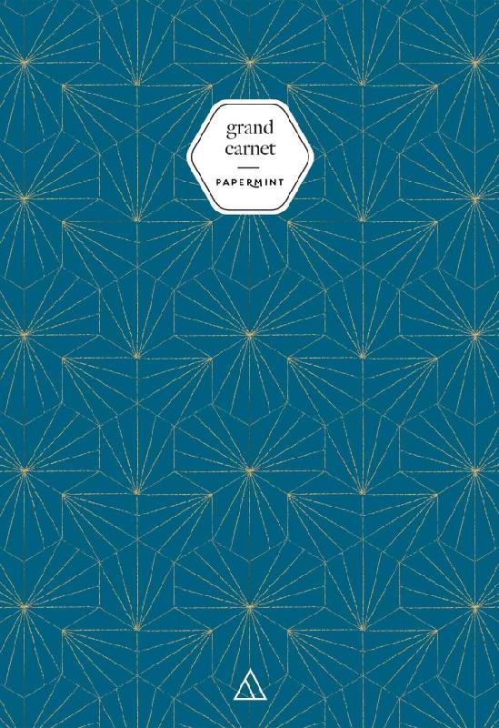 Front cover of Grand carnet ; papermint tiles bleu