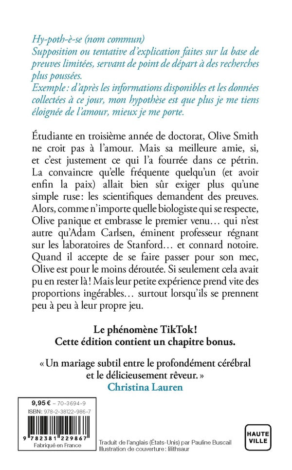 Back cover of The Love Hypothesis