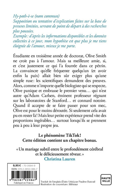Back cover of The Love Hypothesis