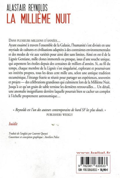 Back cover of La millième nuit