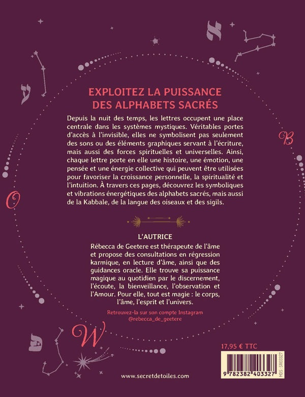 Back cover of Le pouvoir caché des lettres : Exploitez la puissance des alphabets sacrés