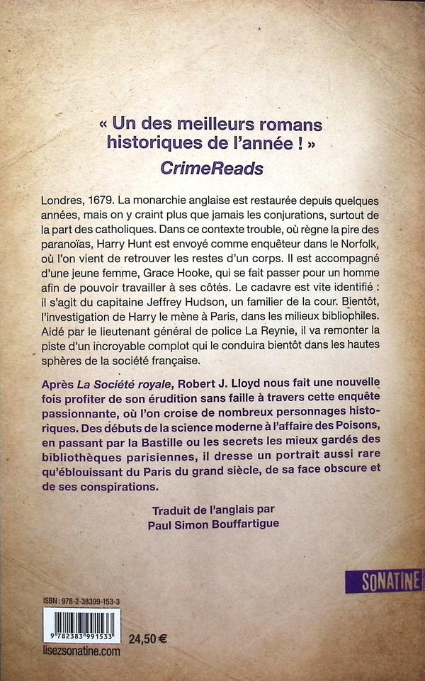 Back cover of L'ombre de Paris