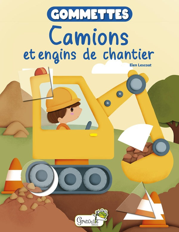 Front cover of Mes gommettes : Camions et engins de chantier