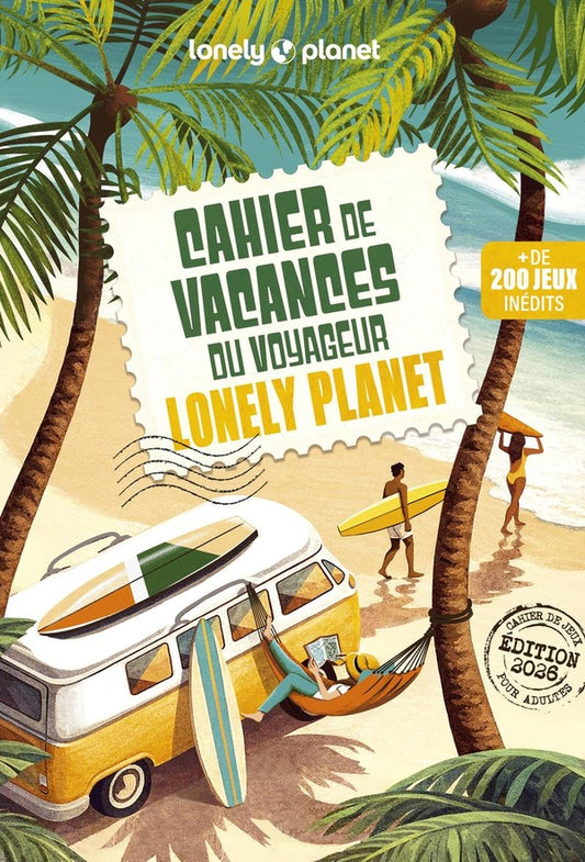 Front cover of Cahier de vacances du voyageur Lonely Planet (édition 2026)
