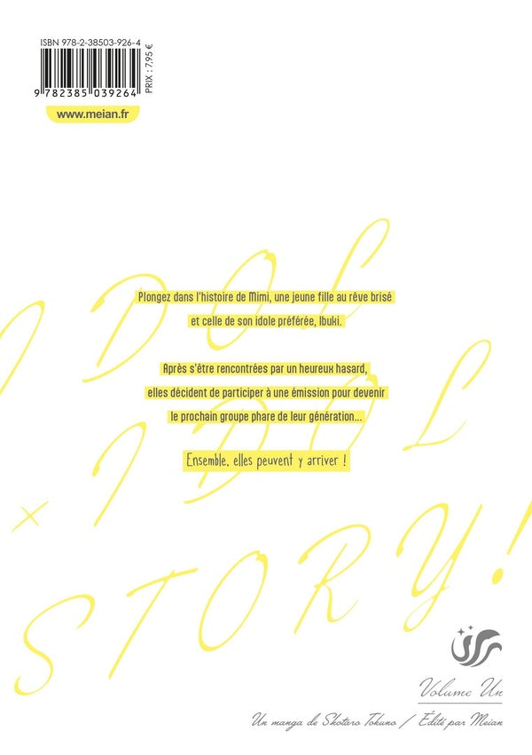 Back cover of Idol X Idol Story Tome 1
