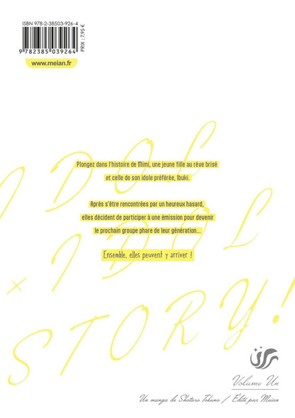 Back cover of Idol X Idol Story Tome 1