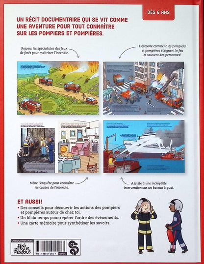 Back cover of Ma première série documentaire : Pompiers et pompières : Mission feu