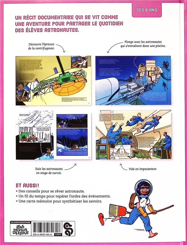 Back cover of Ma première série documentaire : L'espace : À l'école des astronautes