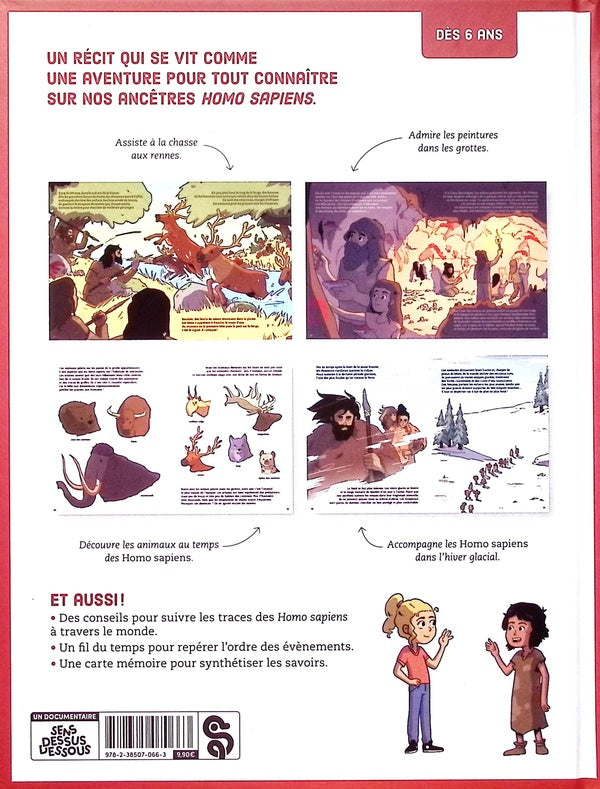 Back cover of Ma première série documentaire : La préhistoire : L'aventure Homo sapiens