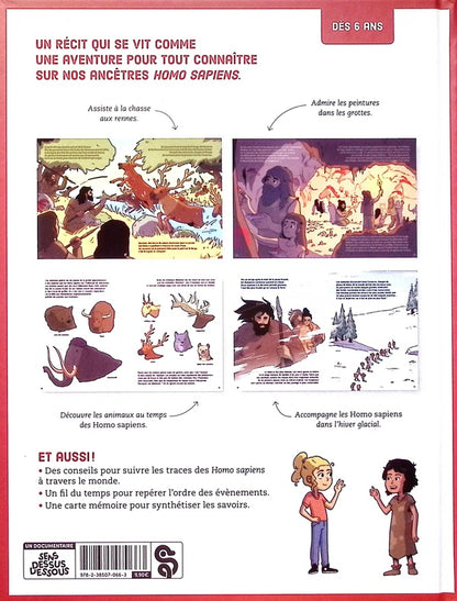 Back cover of Ma première série documentaire : La préhistoire : L'aventure Homo sapiens