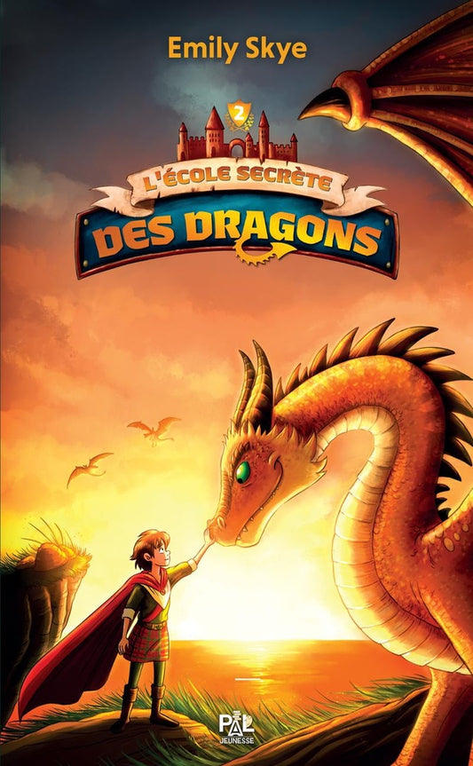 Front cover of L'École secrète des dragons Tome 2 : Le dragon aux cornes d'argent
