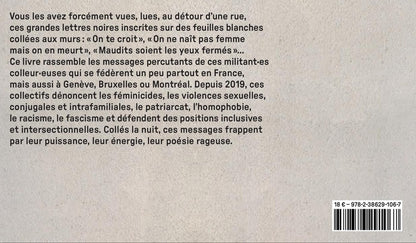 Back cover of Sous les collages la rage