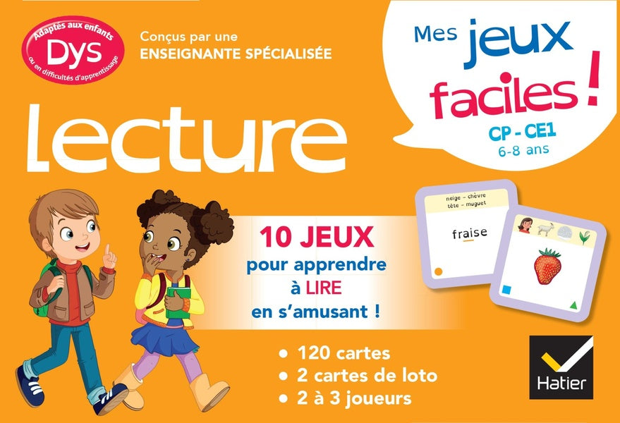 Front cover of Mes jeux de lecture facile ! CP, CE1 ; dys