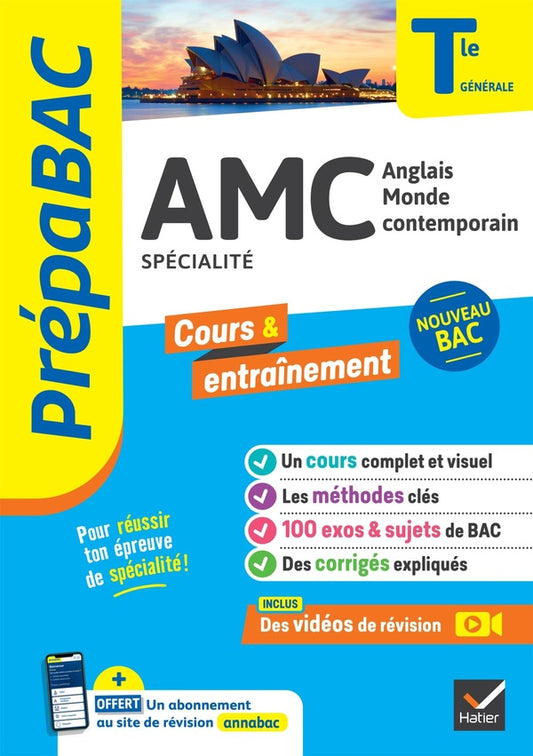 Front cover of Prépabac cours & entraînement : Spécialité AMC : anglais monde contemporain ; terminale générale
