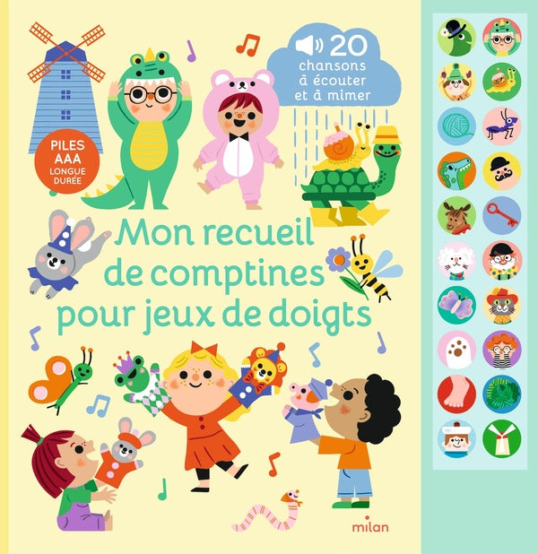 Front cover of Mon recueil de comptines pour jeux de doigts