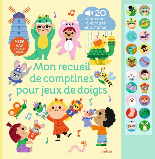 Front cover of Mon recueil de comptines pour jeux de doigts