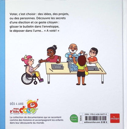 Back cover of Mes p'tits docs : Le vote