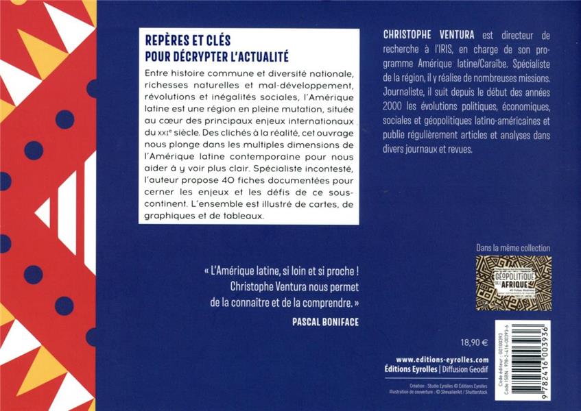Back cover of Géopolitique de l'Amérique latine