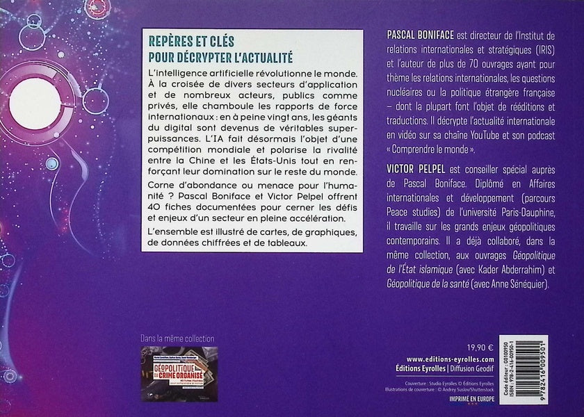 Back cover of Géopolitique de l'intelligence artificielle : 40 fiches illustrées pour comprendre le monde