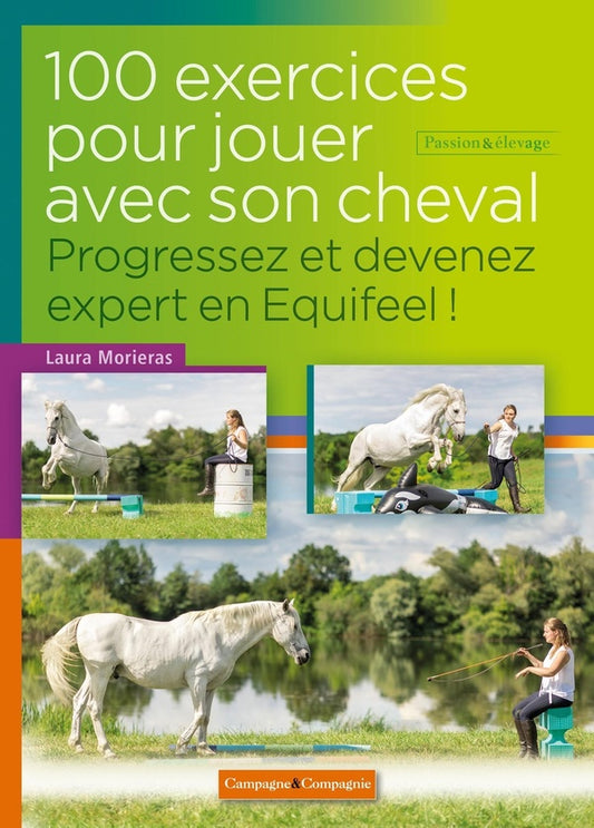 Front cover of 100 exercices pour jouer avec son cheval ; progressez et devenez expert en Equifeel ! (2e édition)